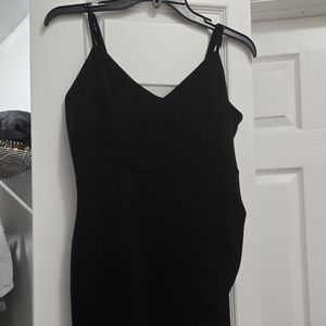 Black V-Neck Minidress